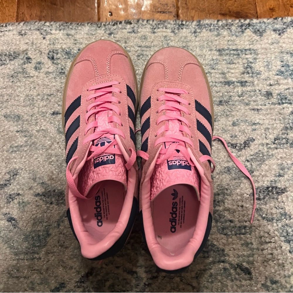 Pink adidas gazelle